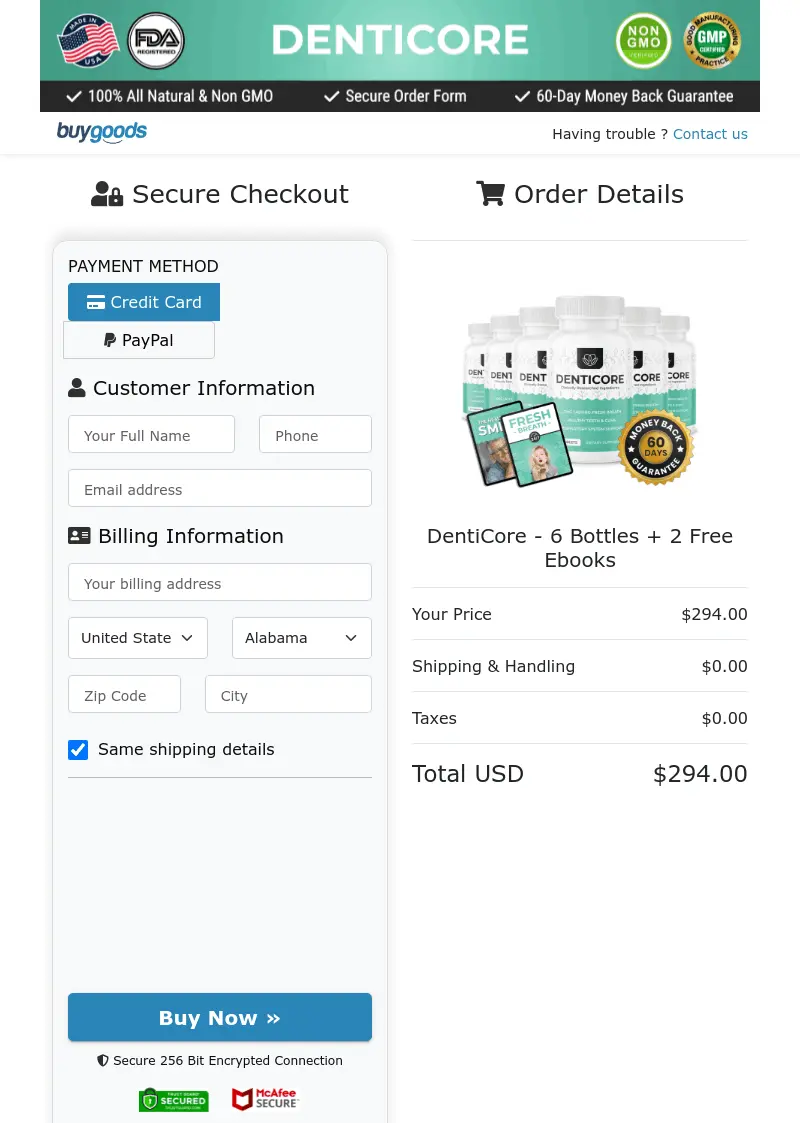 DentiCore Order Form